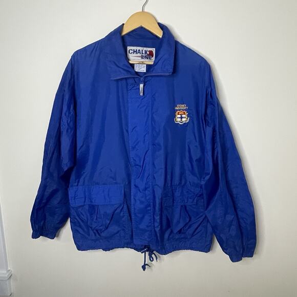 VTG 80s Sydney University Blue Windbreaker Coach Athlete Jacket Australia Men M - Picture 12 of 15